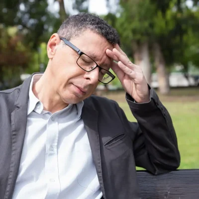 tired-middle-aged-man-touching-head-sitting-bench-park_1262-20475